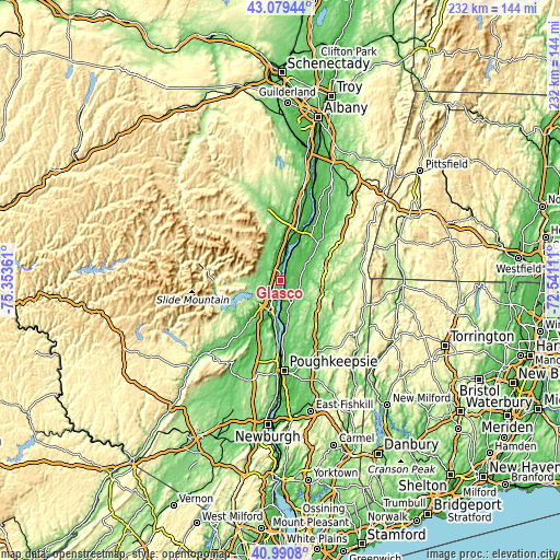 Topographic map of Glasco