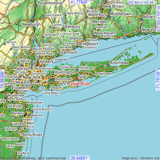 Topographic map of Great River