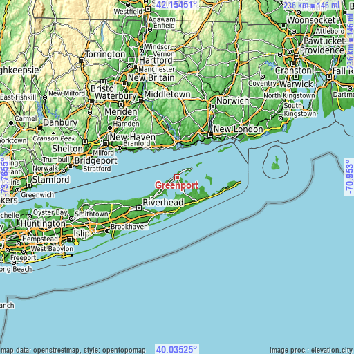 Topographic map of Greenport