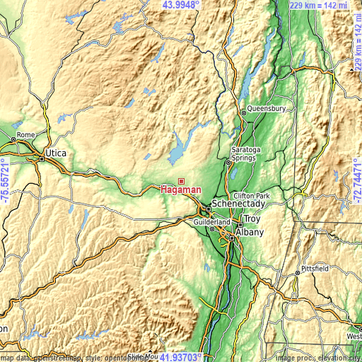 Topographic map of Hagaman