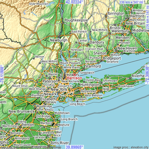 Topographic map of Harrison