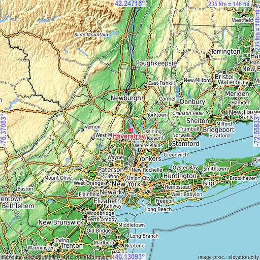 Topographic map of Haverstraw