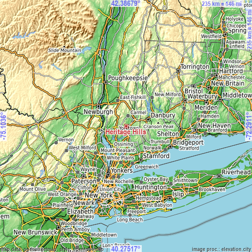 Topographic map of Heritage Hills