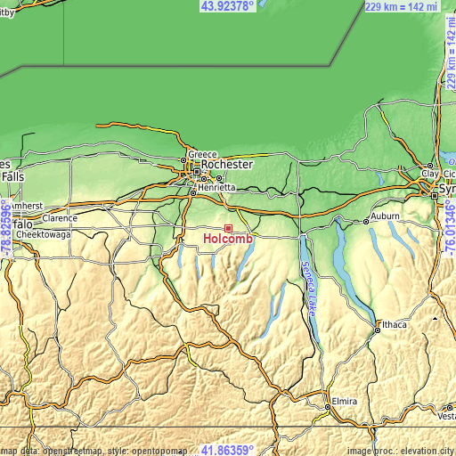 Topographic map of Holcomb