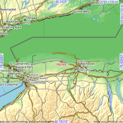 Topographic map of Holley