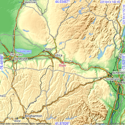 Topographic map of Ilion