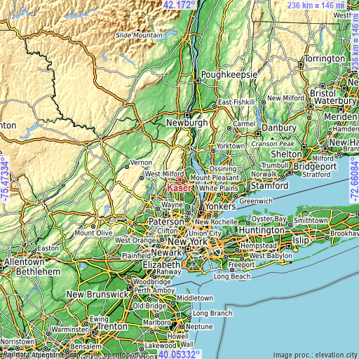 Topographic map of Kaser