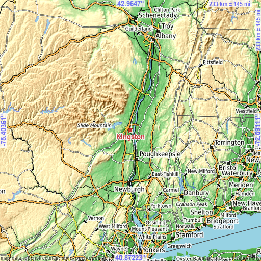 Topographic map of Kingston