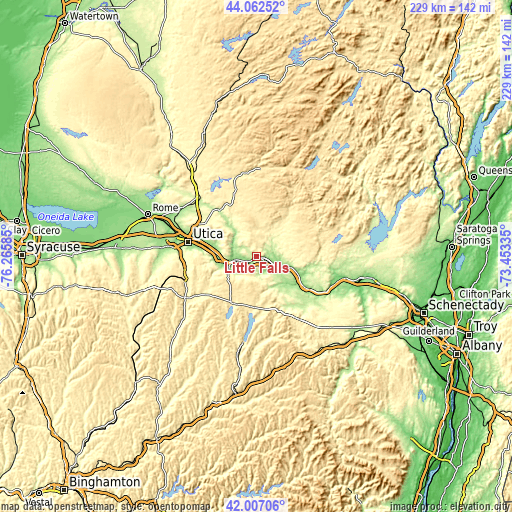 Topographic map of Little Falls