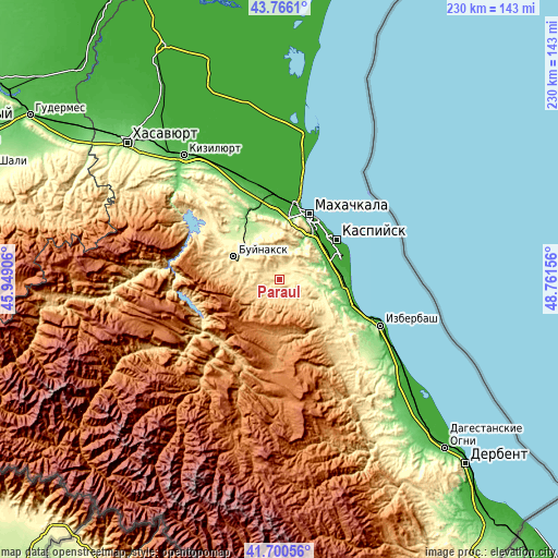 Topographic map of Paraul