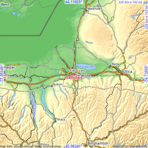 Topographic map of Mattydale