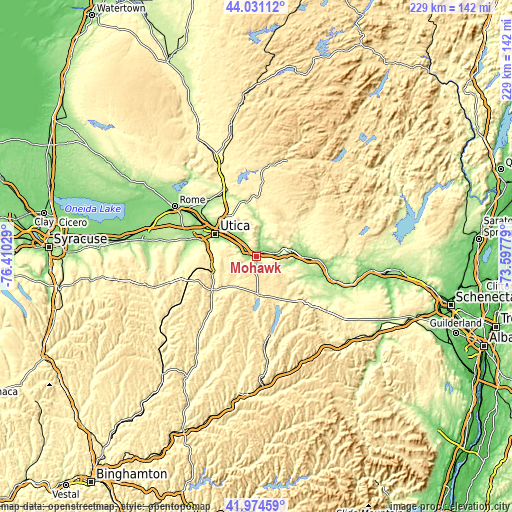 Topographic map of Mohawk