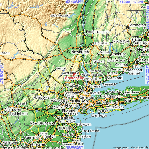 Topographic map of Montebello