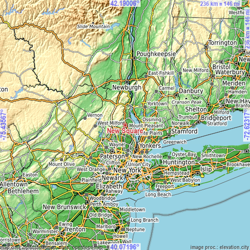 Topographic map of New Square