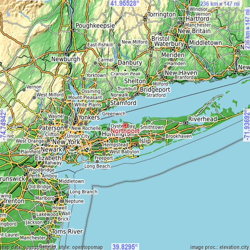 Topographic map of Northport