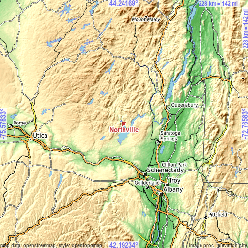 Topographic map of Northville