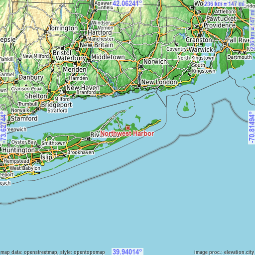 Topographic map of Northwest Harbor