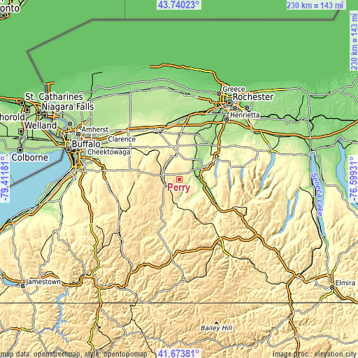 Topographic map of Perry