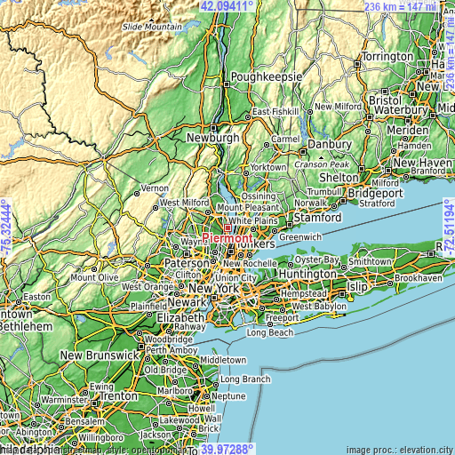 Topographic map of Piermont