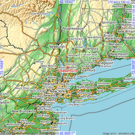 Topographic map of Pleasantville