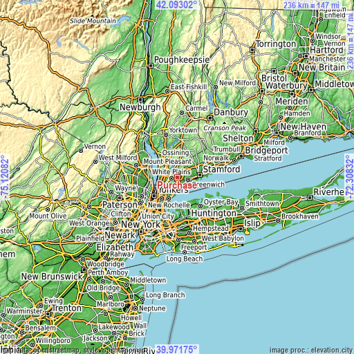 Topographic map of Purchase