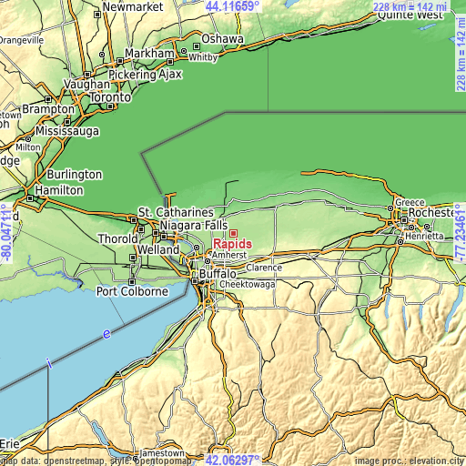 Topographic map of Rapids