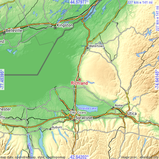 Topographic map of Richland