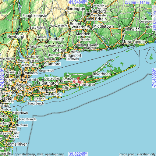 Topographic map of Ridge