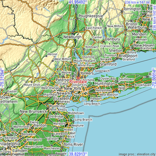 Topographic map of Riverdale