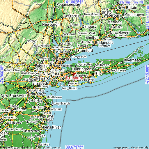 Topographic map of Salisbury