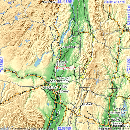 Topographic map of Schuylerville