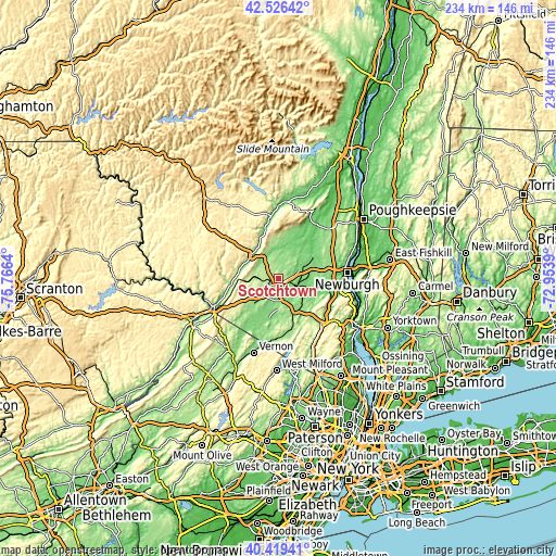 Topographic map of Scotchtown