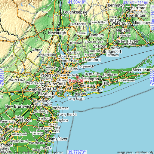 Topographic map of Sea Cliff