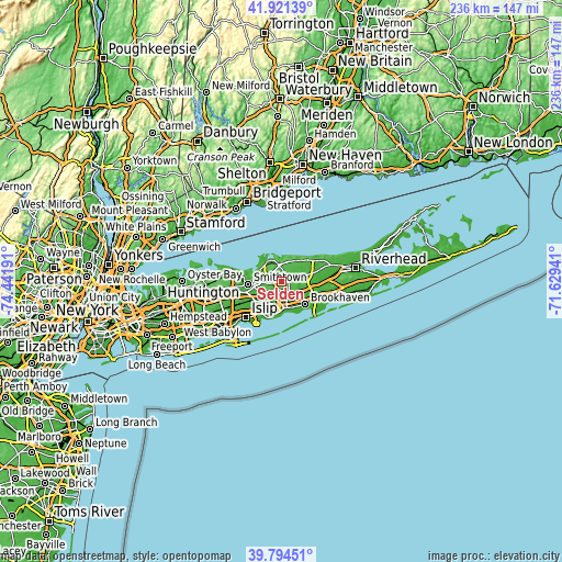 Topographic map of Selden