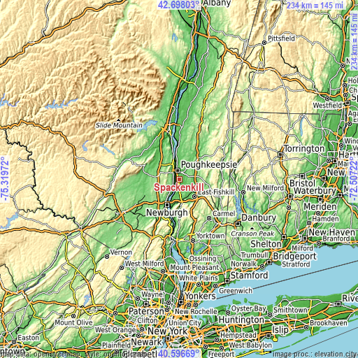 Topographic map of Spackenkill