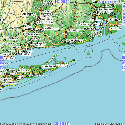 Topographic map of Springs