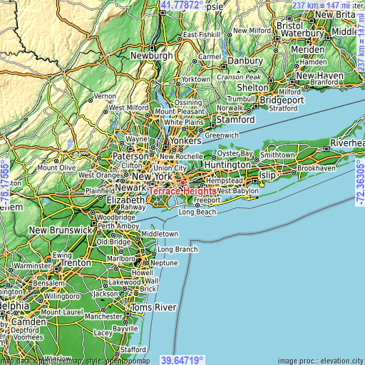 Topographic map of Terrace Heights