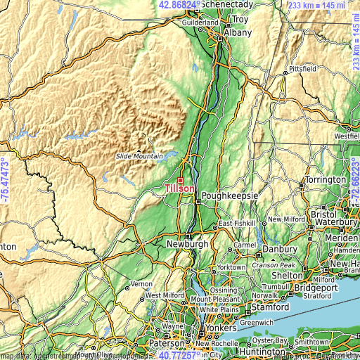 Topographic map of Tillson