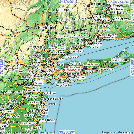 Topographic map of Upper Brookville