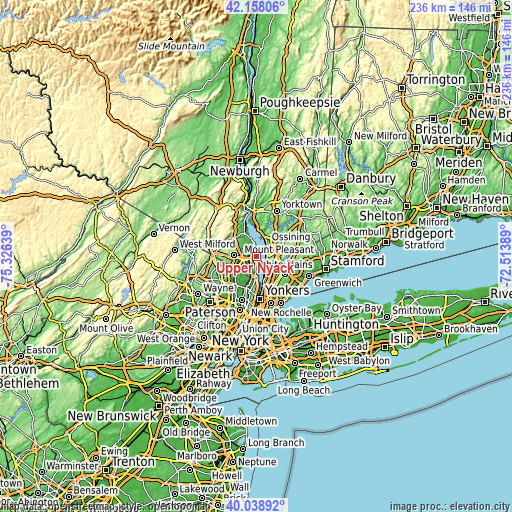 Topographic map of Upper Nyack