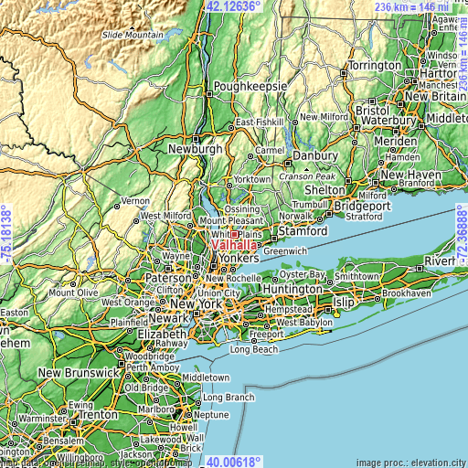 Topographic map of Valhalla