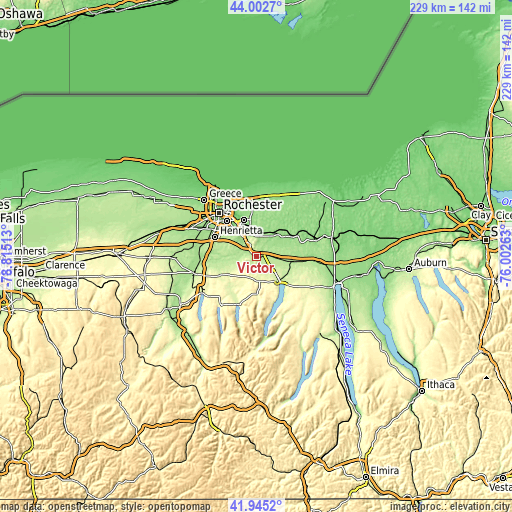 Topographic map of Victor