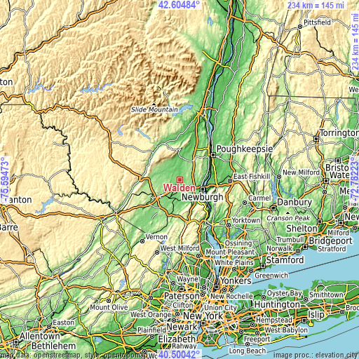 Topographic map of Walden