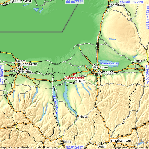 Topographic map of Weedsport