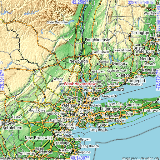 Topographic map of West Haverstraw