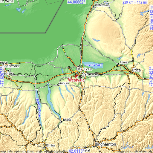 Topographic map of Westvale