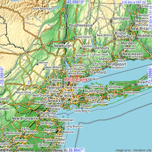 Topographic map of White Plains