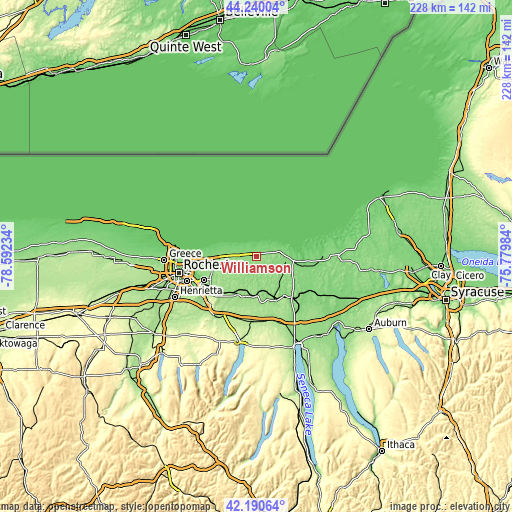 Topographic map of Williamson