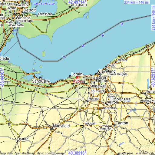 Topographic map of Avon