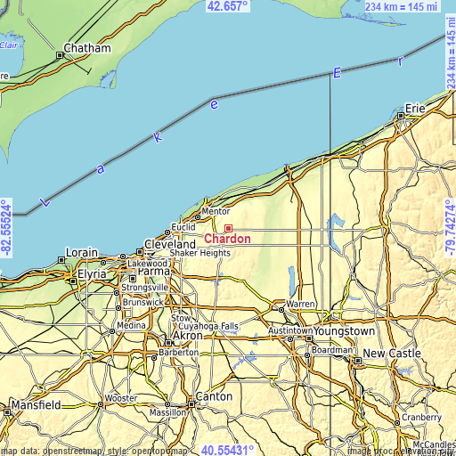 Topographic map of Chardon